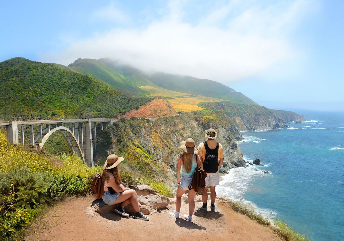 Beautiful Northern California coastline with Bixby Bridge